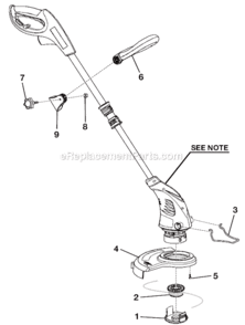 Part Location Diagram of 3220811G Homelite Screw (M4 x 16 mm)