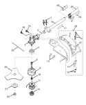 Page B Diagram and Parts List for UT70127A  Homelite Trimmer