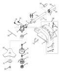Page B Diagram and Parts List for UT70127  Homelite Trimmer