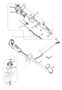 Page B Diagram and Parts List for UT70129  Homelite Trimmer