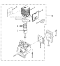 Page E Diagram and Parts List for UT70129  Homelite Trimmer