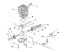Engine Internal - Oil Pump Diagram and Parts List for UT74121D  Homelite Chainsaw
