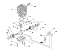 Engine Internal - Oil Pump Diagram and Parts List for UT74127D  Homelite Chainsaw