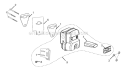 Muffler Diagram and Parts List for UT74127D  Homelite Chainsaw