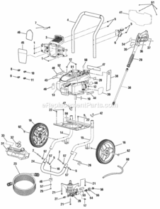 General_Assembly Diagram and Parts List for UT80993E  Homelite Pressure Washer