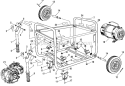 Frame Assembly Diagram and Parts List for UT9C5000D  Homelite Generator