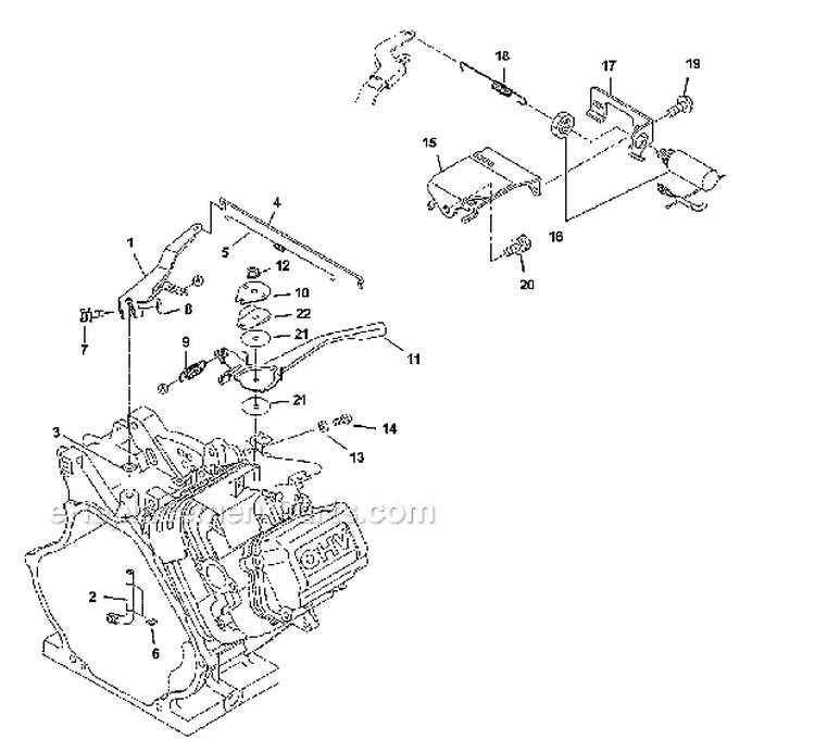 Governor Diagram and Parts List for LRXE5600  Homelite Generator