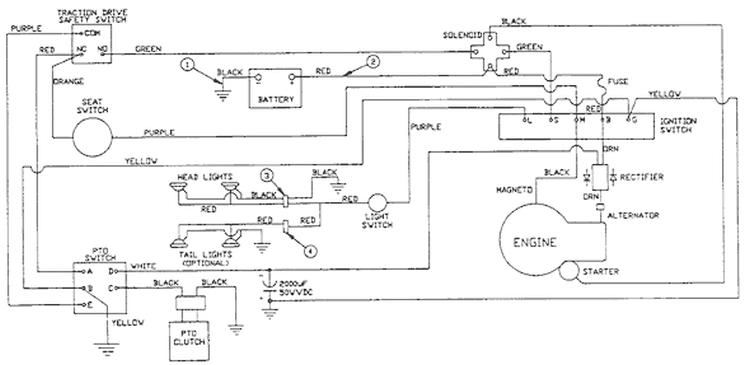 Page G Diagram and Parts List for LT1238G UT-33021 Homelite Lawn Tractor