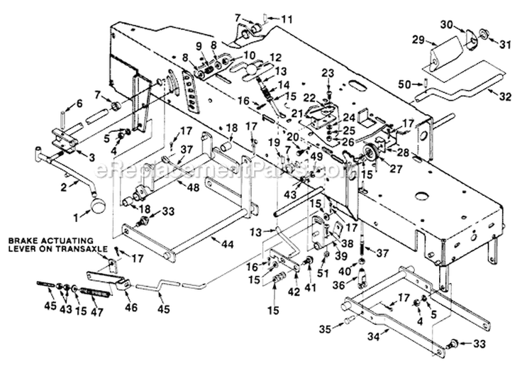 Page D Diagram and Parts List for LT12 UT-33013 Homelite Lawn Tractor