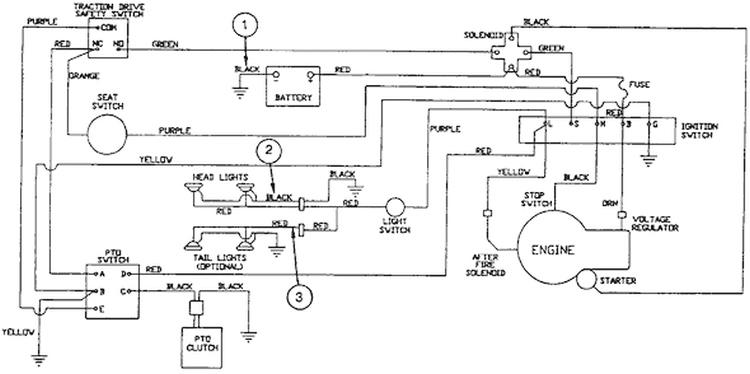 Page H Diagram and Parts List for LT1438H UT-33022 Homelite Lawn Tractor
