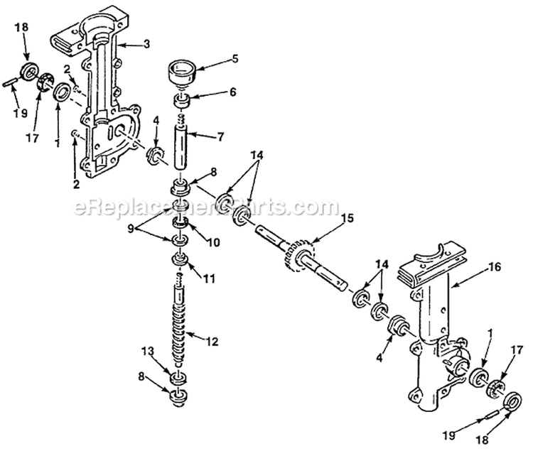 Page C Diagram and Parts List for MTC12 UT-22082 Homelite Tiller