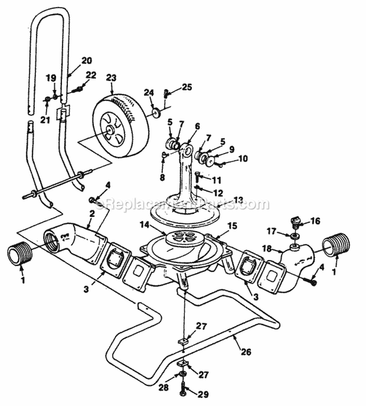 Pump_And_Dolly_Assemblies Diagram and Parts List for RDP2 UT-01582 Homelite Pressure Washer