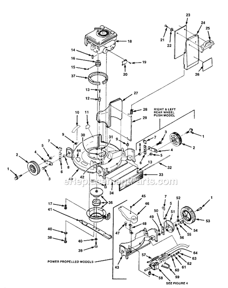 Page D Diagram and Parts List for SB21P4C UT-30063 Homelite Lawn Mower