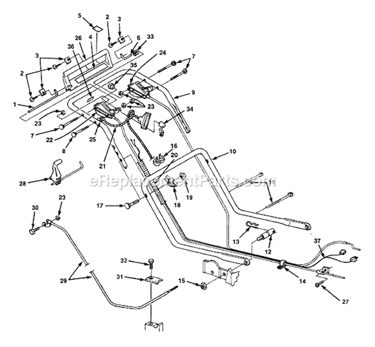 Page C Diagram and Parts List for SB21P4E UT-30087 Homelite Lawn Mower