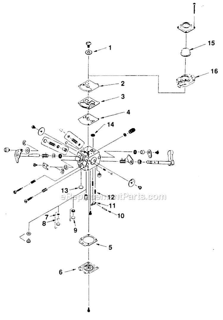 Page D Diagram and Parts List for ST385BC UT-15040-1 Homelite Trimmer