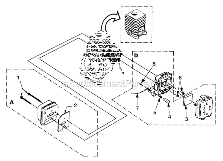 Page G Diagram and Parts List for ST385BC UT-15040-K Homelite Trimmer