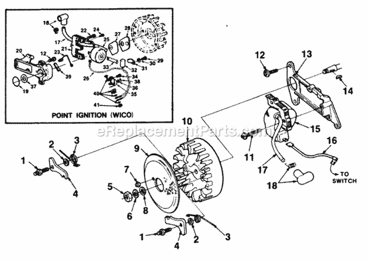 Ignition Diagram and Parts List for SXLAO UT-10045-A Homelite Chainsaw