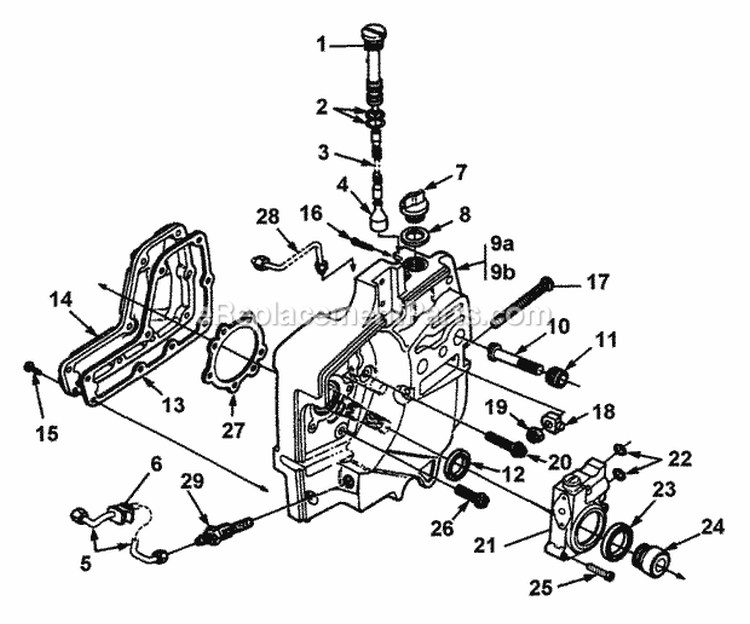 Oil Pump  Drivecase Diagram and Parts List for SXLAO UT-10045-E Homelite Chainsaw