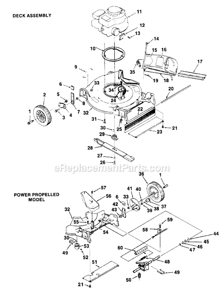 Page C Diagram and Parts List for T20 UT-30067 Homelite Lawn Mower