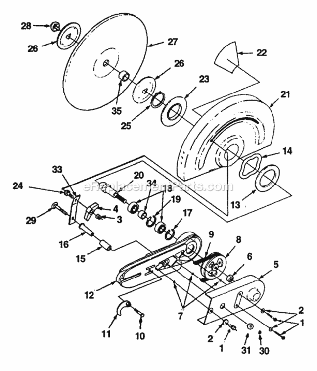 Wheel_Arm Diagram and Parts List for UT-05051-B  Homelite Chainsaw