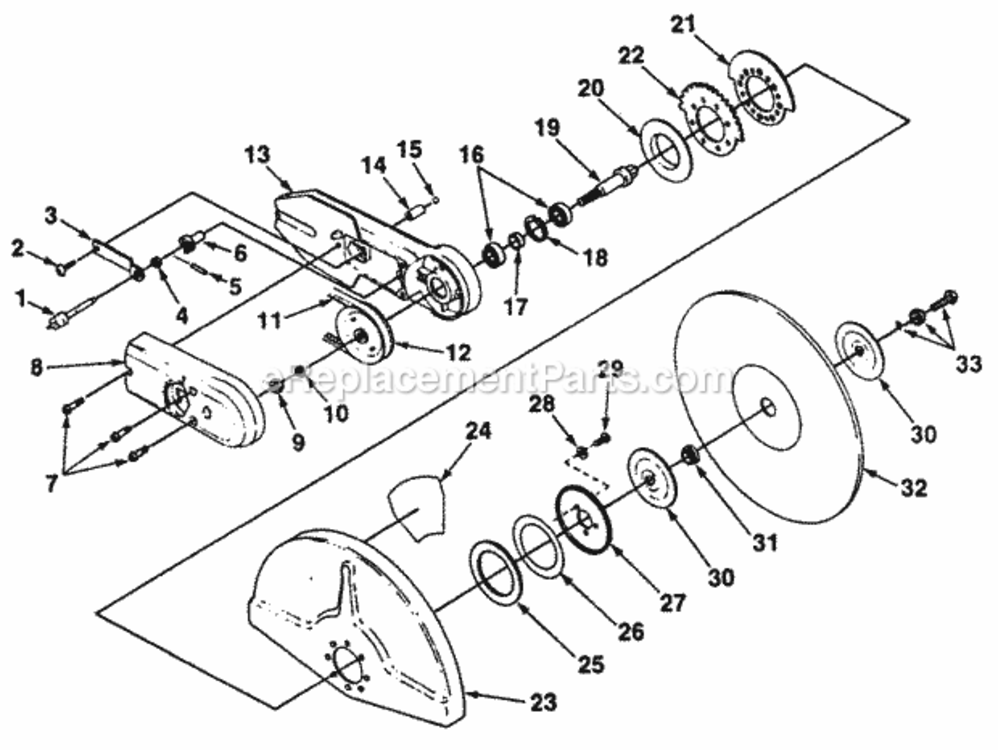 Wheel_Arm_Assembly Diagram and Parts List for UT-05072-A  Homelite Chainsaw