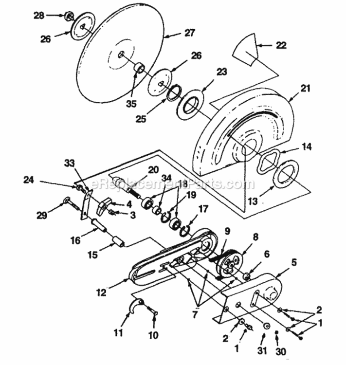 Wheel_Arm Diagram and Parts List for UT-05074-A  Homelite Chainsaw