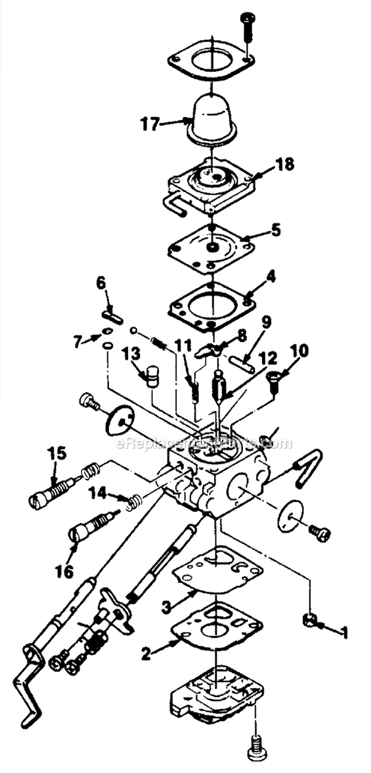Zama_Carburetor Diagram and Parts List for UT-08017-B  Homelite Leaf Blower / Vacuum