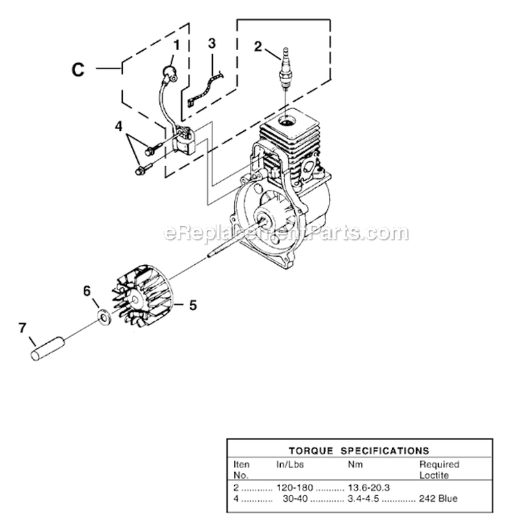Ignition_With_Rotor Diagram and Parts List for UT-08017-L  Homelite Leaf Blower / Vacuum