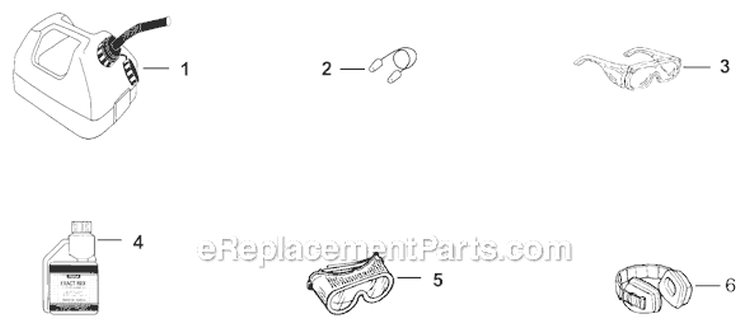 Accessories Diagram and Parts List for UT-08057-A  Homelite Leaf Blower / Vacuum