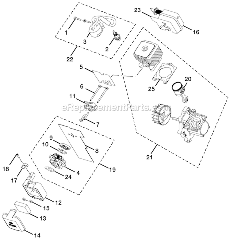 Page C Diagram and Parts List for UT-08072A  Homelite Leaf Blower / Vacuum