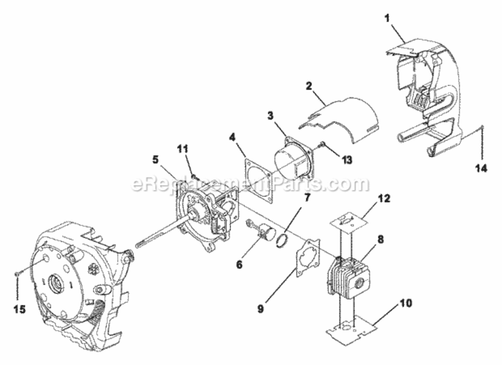 Engine_Internal Diagram and Parts List for UT-08089 I30MHV Homelite Leaf Blower / Vacuum