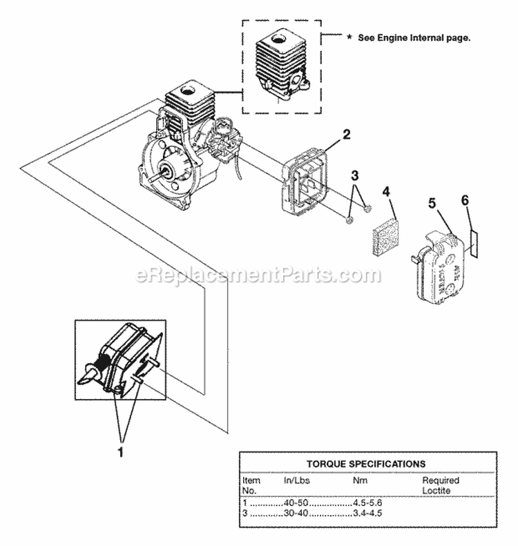 MufflerAndAirCleaner Diagram and Parts List for UT-08121  Homelite Leaf Blower / Vacuum