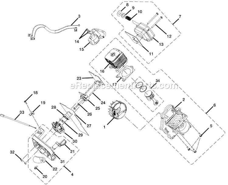 Page C Diagram and Parts List for UT-08546  Homelite Leaf Blower / Vacuum