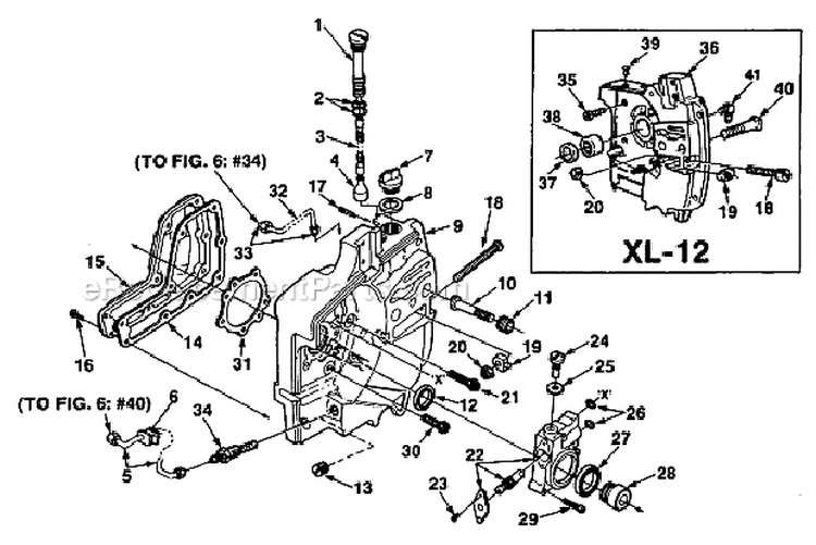 Drive Case  Oil Pump Diagram and Parts List for UT-10045-C  Homelite Chainsaw