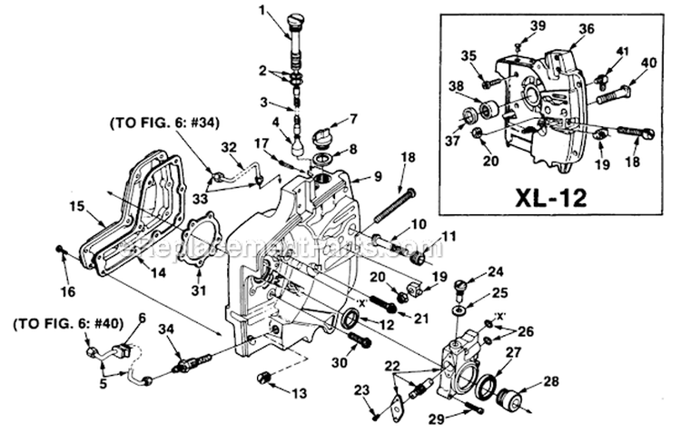 Drive Case  Oil Pump Diagram and Parts List for UT-10499-B  Homelite Chainsaw