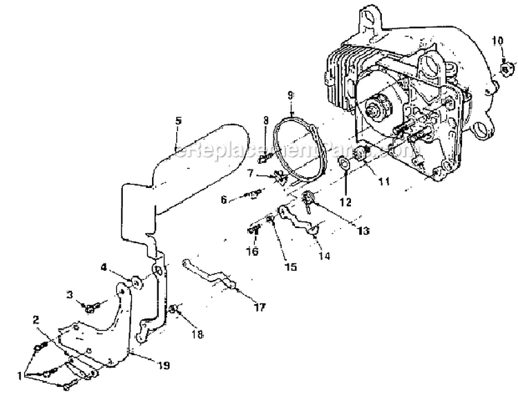 Chain Brake  Chain Stop Diagram and Parts List for UT-10609  Homelite Chainsaw