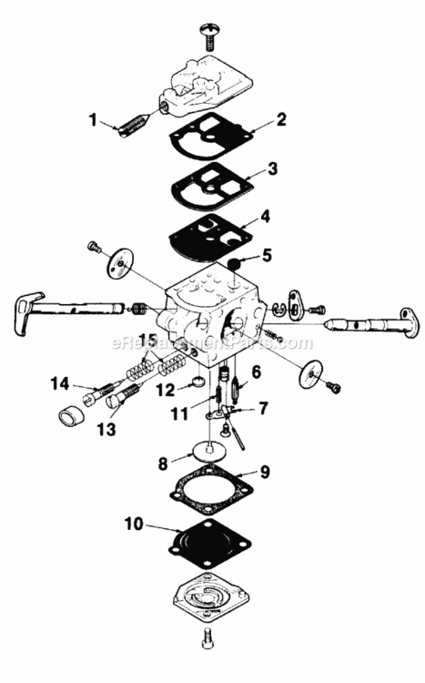 Zama_Carburetor Diagram and Parts List for UT-10625  Homelite Chainsaw