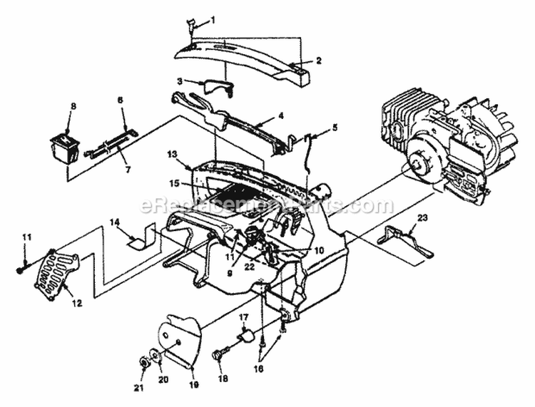 Page B Diagram and Parts List for UT-10697-A  Homelite Chainsaw
