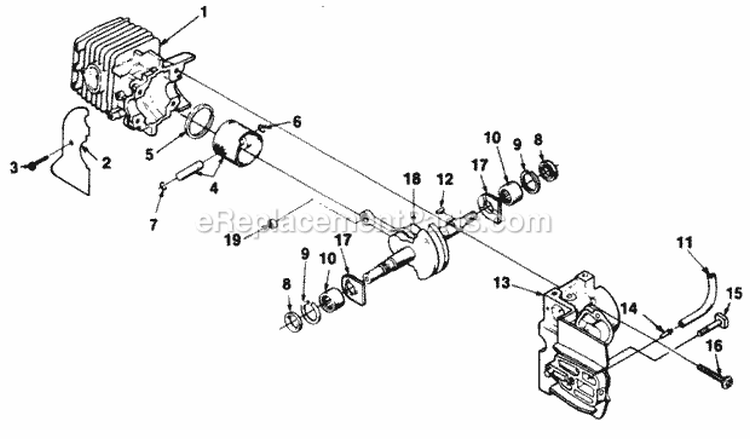 Page B Diagram and Parts List for UT-10697  Homelite Chainsaw