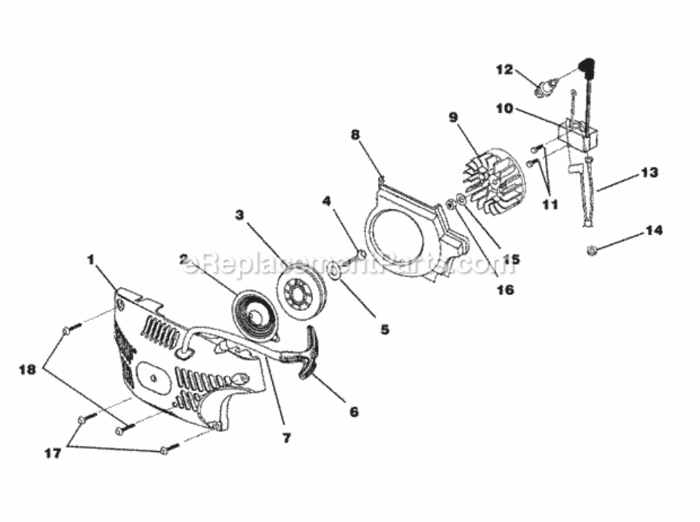 Starter_-_Ignition Diagram and Parts List for UT-10779-A  Homelite Chainsaw