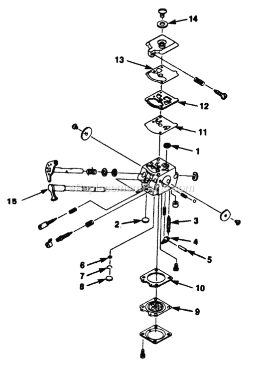 Walbro_-_Carburetor Diagram and Parts List for UT-15069-A  Homelite Trimmer