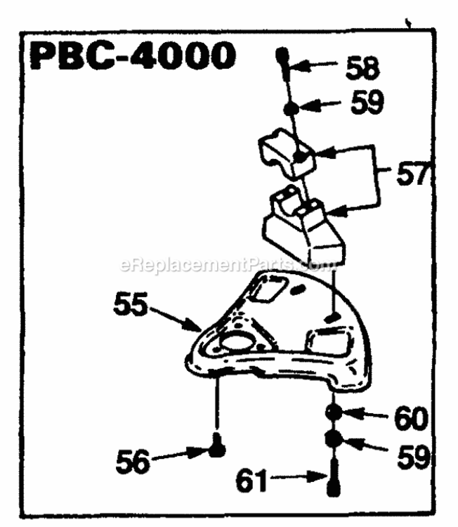 Pbc4000_Guard_Assembly Diagram and Parts List for UT-15069-B  Homelite Trimmer