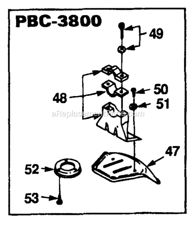Pbc3800_Guard Diagram and Parts List for UT-15077-B  Homelite Trimmer