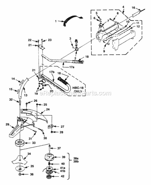 Boom_Handles_And_Head Diagram and Parts List for UT-15102  Homelite Trimmer