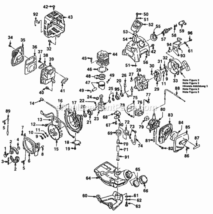 Engine_And_Peripherals Diagram and Parts List for UT-18001-A  Homelite Trimmer