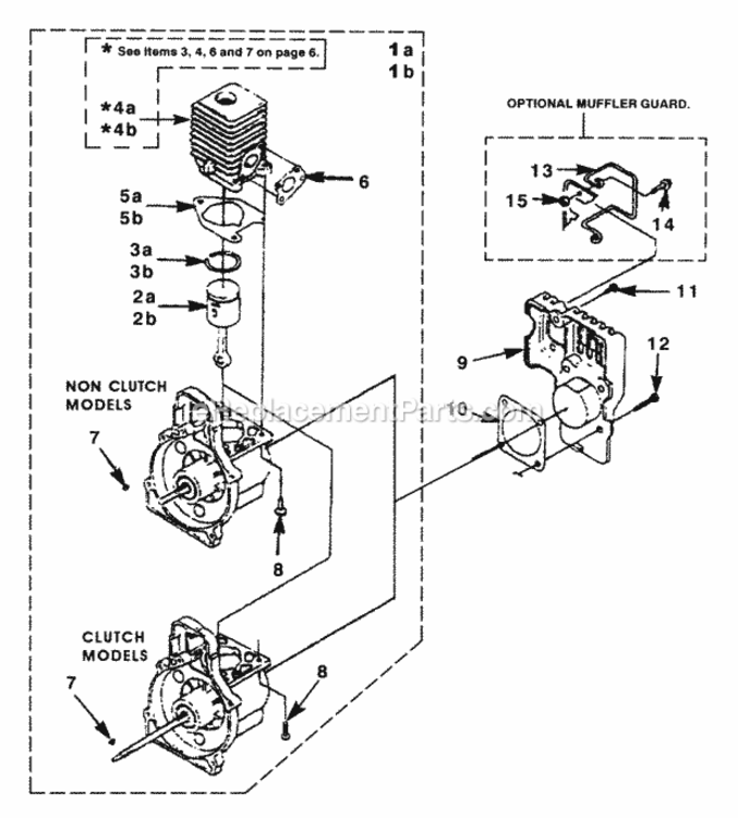 Engine_Internal Diagram and Parts List for UT-20604-A  Homelite Trimmer