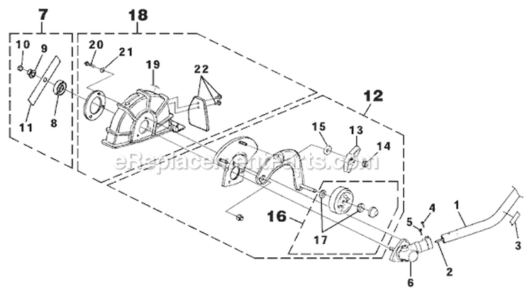 Page E Diagram and Parts List for UT-20681-A  Homelite Trimmer