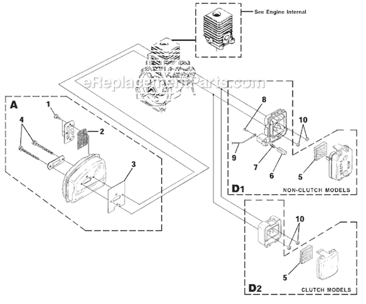 Page H Diagram and Parts List for UT-20681-A  Homelite Trimmer