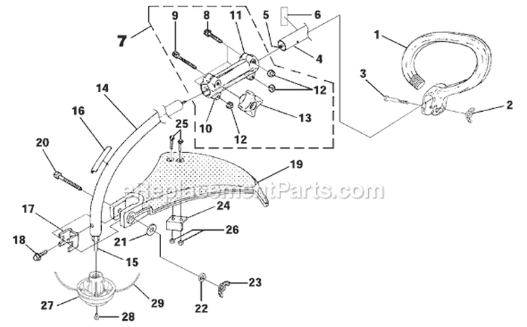 Page I Diagram and Parts List for UT-20681-A  Homelite Trimmer