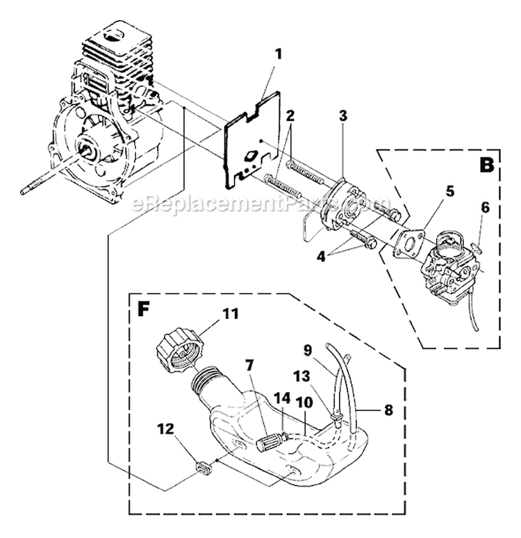 Page A Diagram and Parts List for UT-20693  Homelite Trimmer